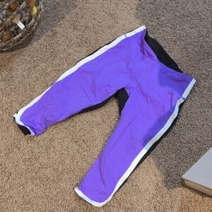 Lululemon Purple and Black Capri Leggings